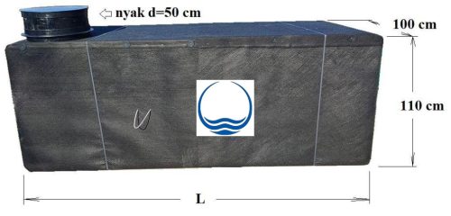 1.1. ~ 1,1 m3-es DRAINTANK mûanyag - fekvõ - esõvíz szikkasztó blokk - komplett;