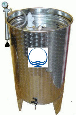26.<> 200/213 L, álló bortartály, pálinkatartály, 3 csonk - KÚPOS;