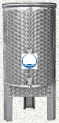 42. 430/454 L, álló bortartály, pálinkatartály, 2 csap